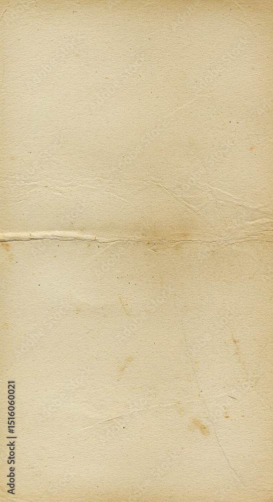Fototapeta premium Old Paper Texture Background with Folds and Stains