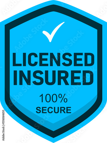 Licensed Insured Shield Badge