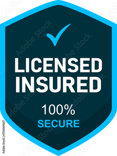 Licensed Insured Shield Badge