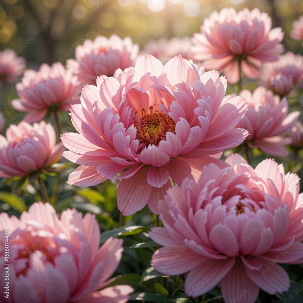Obraz premium Dreamy Pink Peonies in Spring Bloom