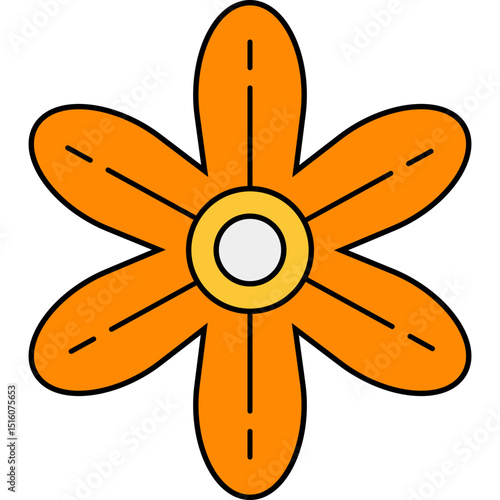 Groovy Retro Flower