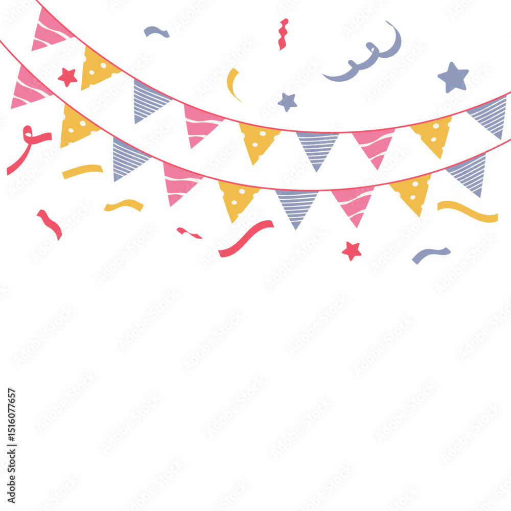 Obraz premium Birthday Bunting Flag Decoration