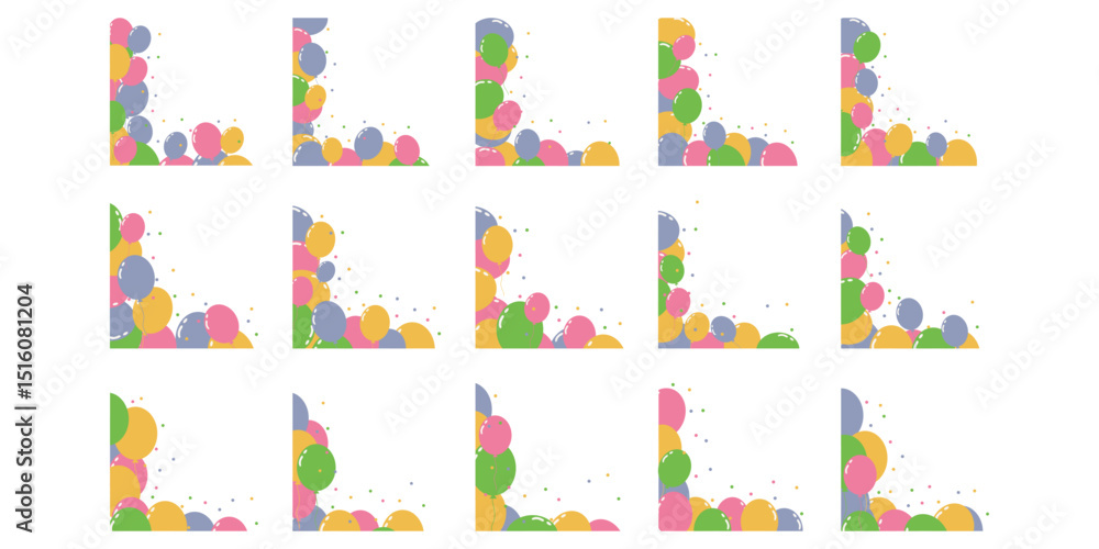 Obraz premium Birthday Balloons Corner