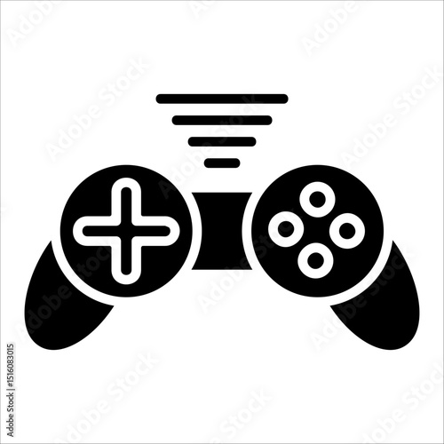 Wireless Game Stick  Icon Element For Design