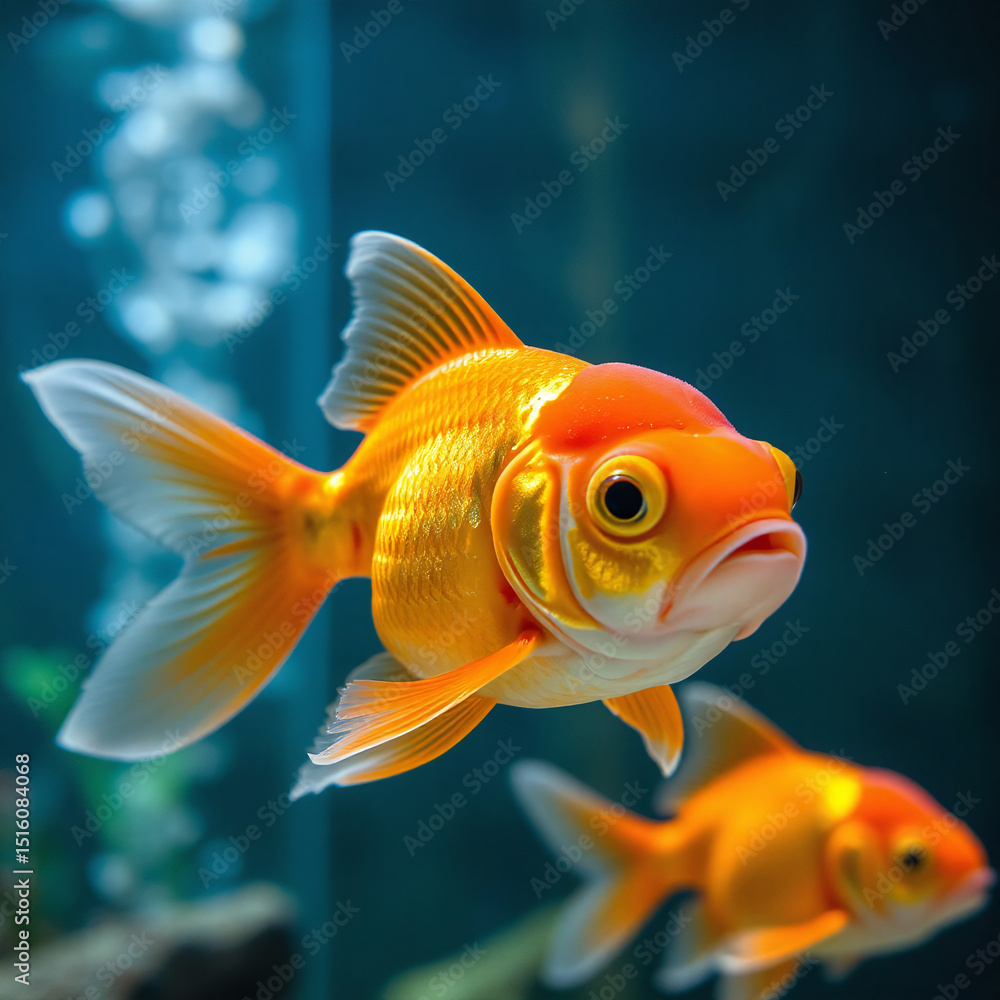 goldfish in aquarium goldfish in aquarium
