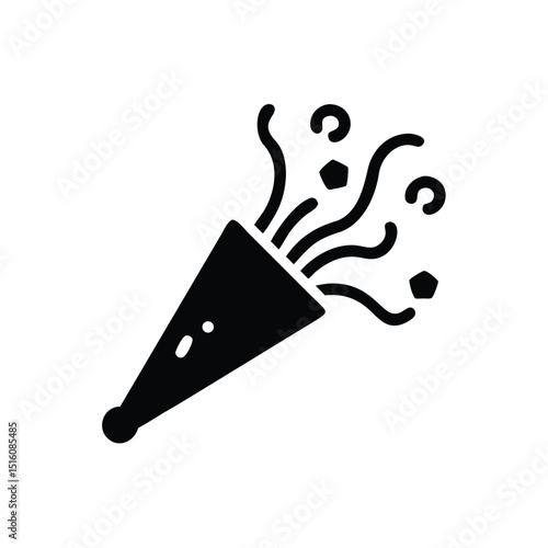 Party popper silhouette
