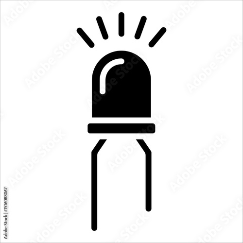 light emitting diode icon element for design