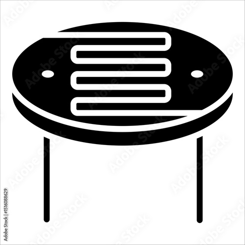 light dependent resistor icon element for design