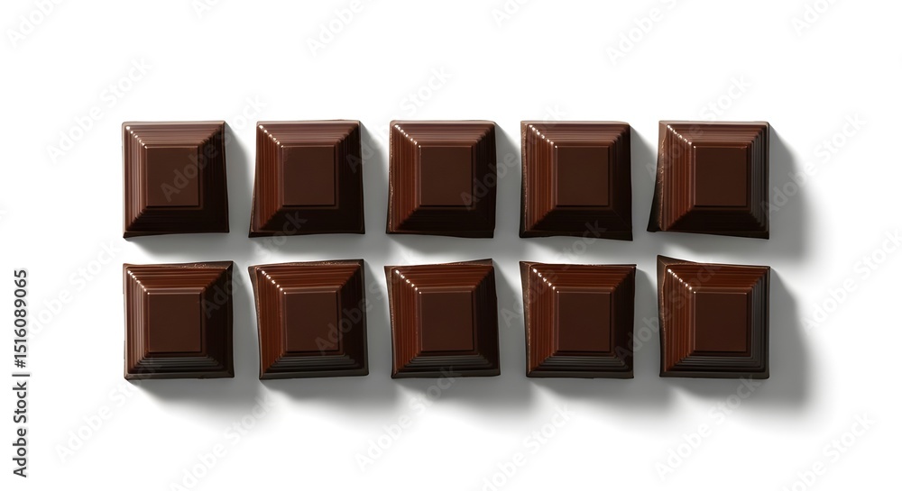 Obraz premium Dark Chocolate Bar Isolated on White Background