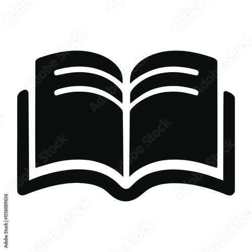 Bible icon. Black Bible open icon. Vector illustration.