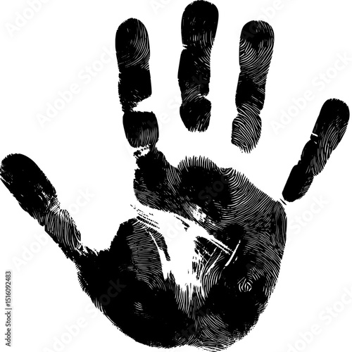 Large black blot is illustrated in modern style on a plain white background