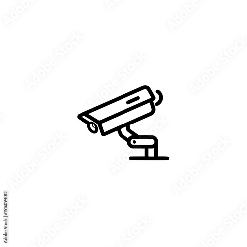 A modern line design icon representing a Street Surveillance Camera is shown on a white background, symbolizing street, surveillance, camera, security, and CCTV