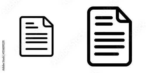 A minimalist design featuring a clean and simple line art illustration of a document, ideal for symbolizing writing, editing, paperwork, or digital files in various contexts