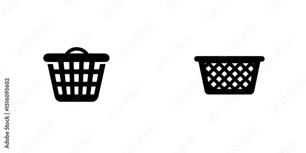 Modern design templates feature a simple and modern laundry basket icon Modern design templates feature a simple and modern laundry basket icon