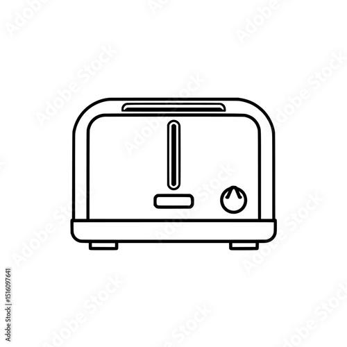 Illustration of an Indoor Grill Icon featuring bold lines set against a white background