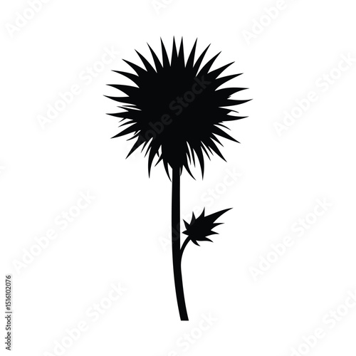 Wallpaper Mural Thistle Sharp Vector Silhouette Torontodigital.ca
