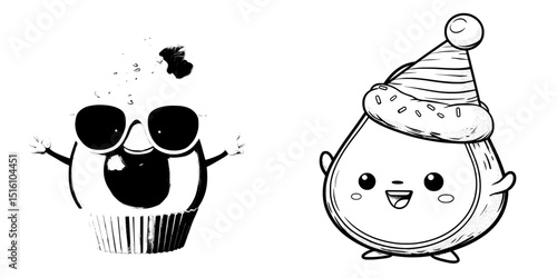 An organic farm product is represented by a cute and hippie character, which is a natural avocado half with a modern and funky appearance, and is often associated with birthdays and holidays, where