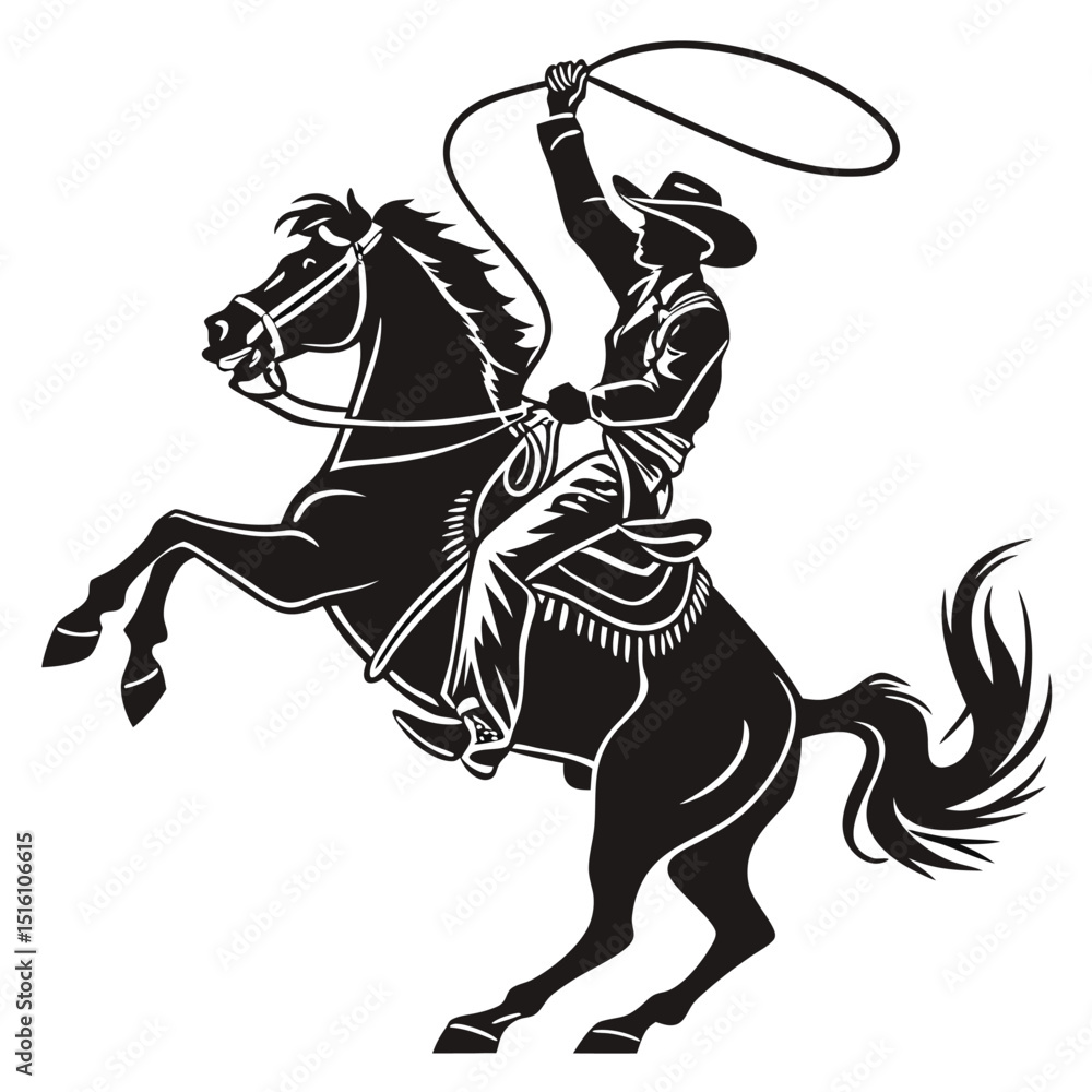 Obraz premium A horse and a horse rider vector