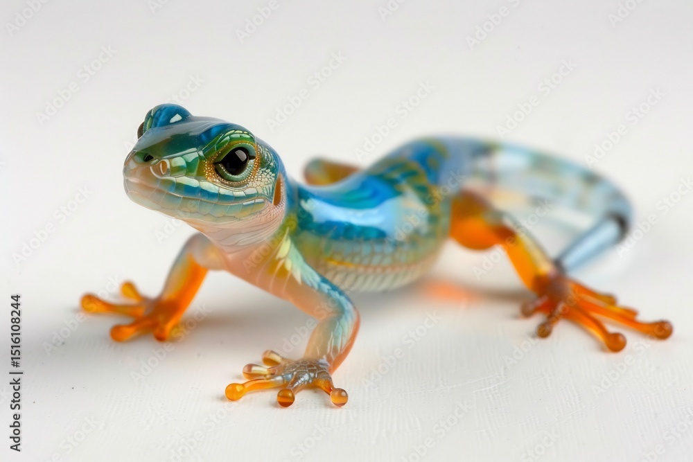 Isolated Glass Lizard Slithering White Background Isolated Glass Lizard Slithering White Background