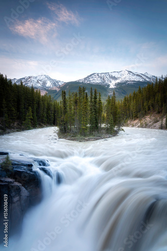 sunwapta falls, banff national park, alberta, canada