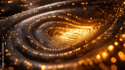 Quantum AI Chip Forming Glowing Digital Pathways