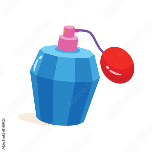 Trendy 2d icon of perfume bottle, easy to edit