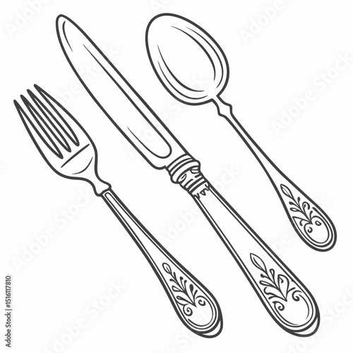 fork spoon and knife use vector elements