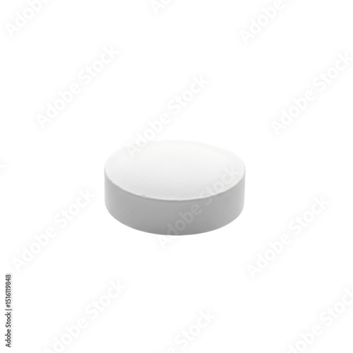 white pills on white background
