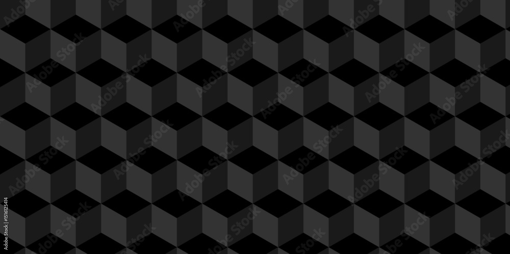 Seamless abstract black and gray background from cubes and lines. Geometric tiles and mosaic creative stylish seamless pattern block cube background. minimal hexagon Cubes mosaic shape vector design
Seamless abstract black and gray background from cubes and lines. Geometric tiles and mosaic creative stylish seamless pattern block cube background. minimal hexagon Cubes mosaic shape vector design