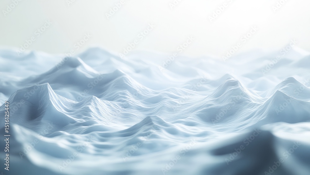 Fototapeta premium Abstract landscape of undulating peaks