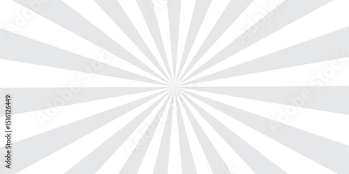 sunburst pattern white and gray design. Vintage sunrays illustration swirl line. sun beam vector banner design pop art comic burst gradient concept pattern.	