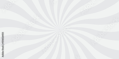 sunburst pattern white and gray design. Vintage sunrays illustration swirl line. sun beam vector banner design pop art comic burst gradient concept pattern.	