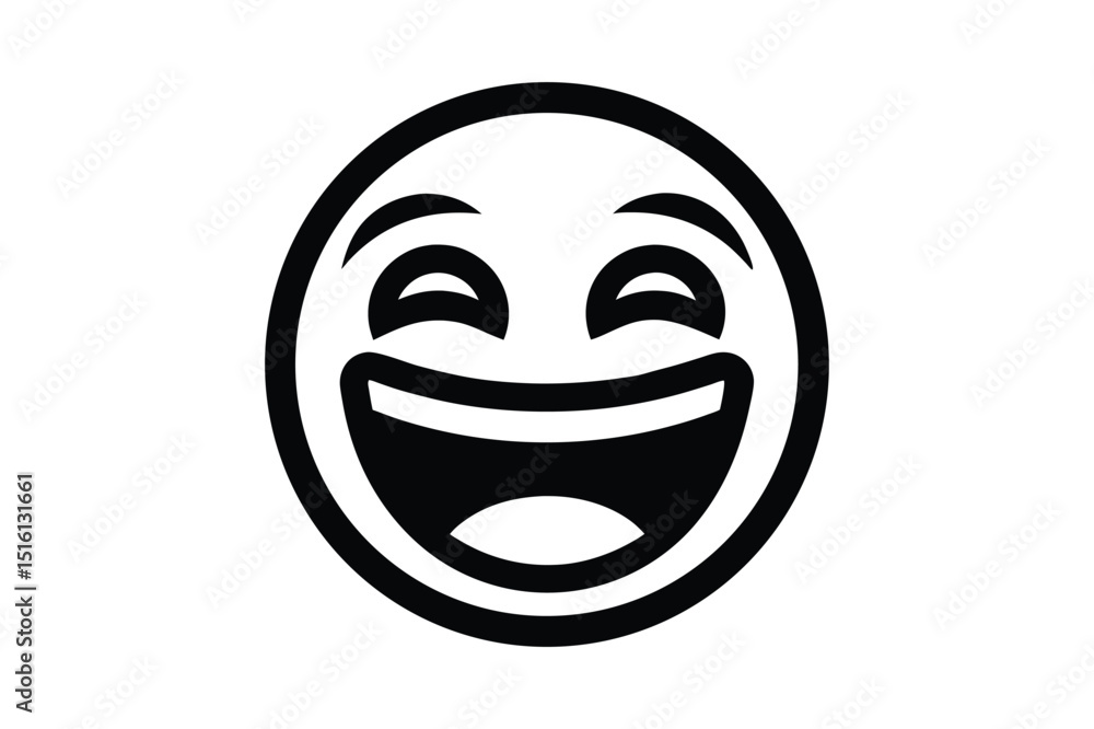 Smile emoji silhouette Smile emoji silhouette