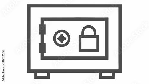 Secure Safe Lockbox Icon Security Storage Vault Money Security Investment Protection Finance Wealth