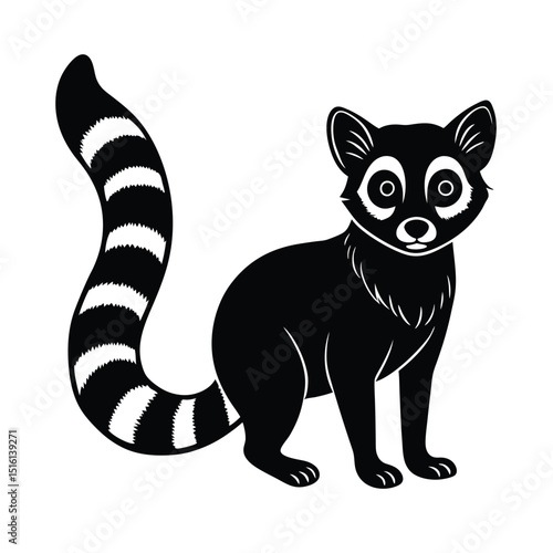 Ringtail Head Curious and Alert
