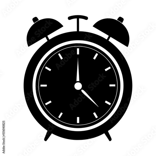 Retro Style Alarm Clock in Black and White | Vintage Minimalist Design