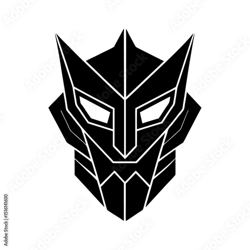 Vector Design of Robot Face – Abstract Geometric Head