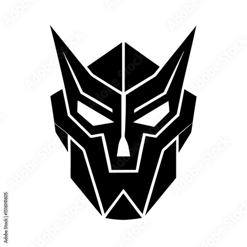 Vector Design of Robot Face – Abstract Geometric Head