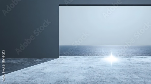 Modern Minimalist Ocean View Room Interior Design