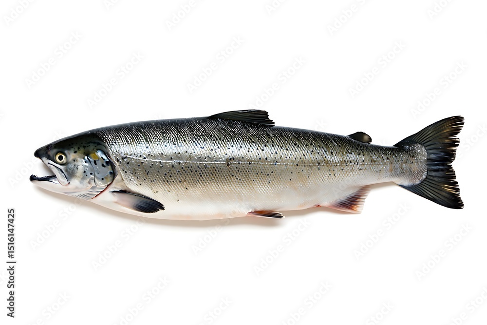 Naklejka premium trout on white background