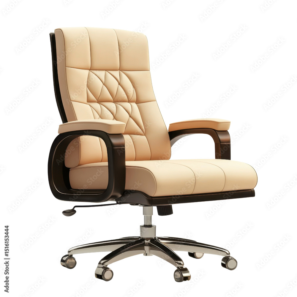 Naklejka premium Elegant and Modern Office Chair with Stylish Design for Comfortable Work Environment and Professional Appeal transparent background, png