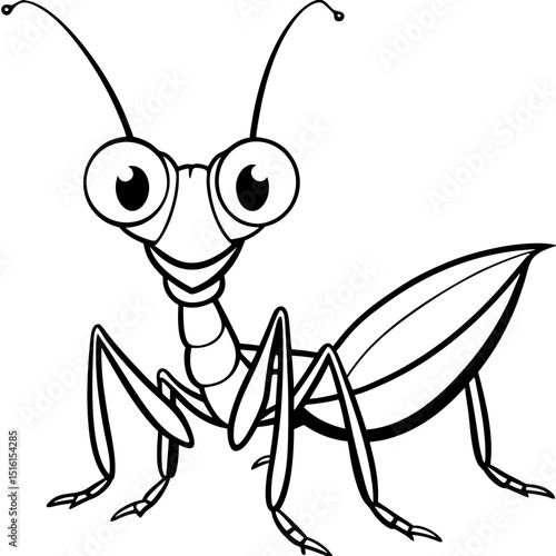 vector illustration of cartoon insects