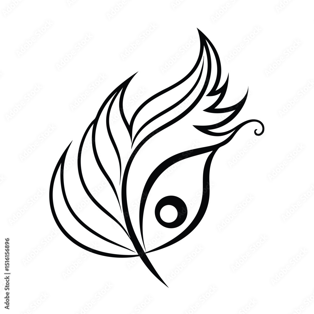 Fototapeta premium stylized peacock feather