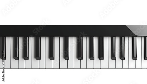 Piano keys close up. Music background.