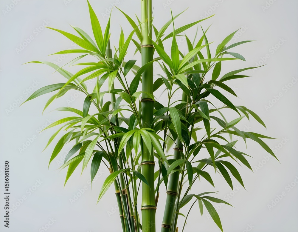Fototapeta premium Bamboo plant on isolated transparent background.