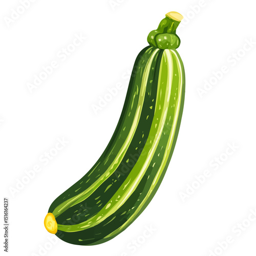 My Simple flat 2D icon, zucchini isolated on a transparent background, vector, flat design, animation design, simple flat 2D icon, minimalist design, clipart. eps