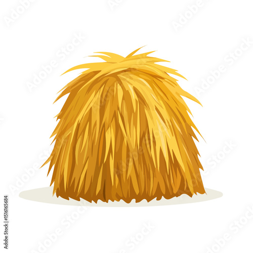 My Simple flat 2D icon, haystack isolated on a transparent background, vector, flat design, animation design, simple flat 2D icon, minimalist design, clipart. eps