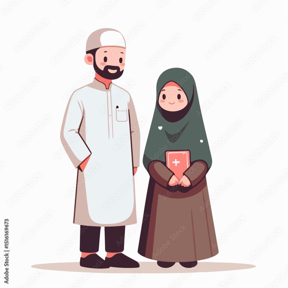 muslim couple vector illustration muslim couple vector illustration
