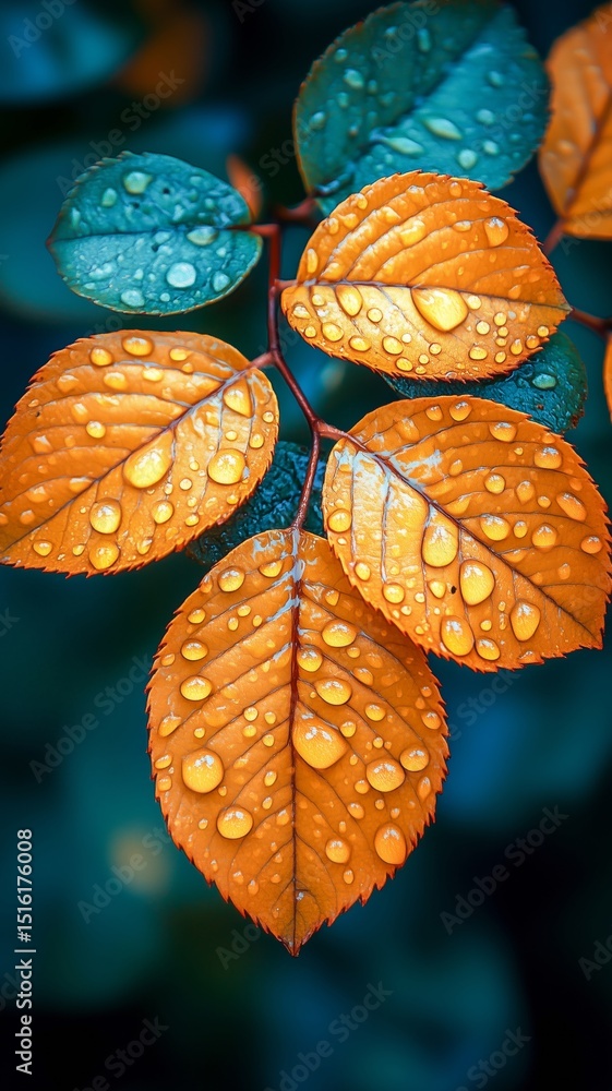 Close-Up Nature Tree Leaves In Forest Serene Atmosphere Close-Up Nature Tree Leaves In Forest Serene Atmosphere