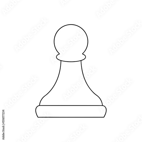 Classic Game Piece Red Pawn Board Game Strategy White Background Object